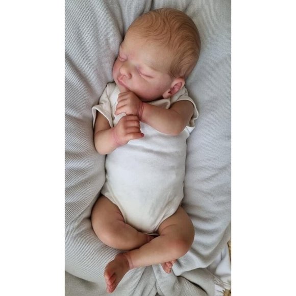 18inch Realistic Newborn Baby Dolls Sam Vinyl Sleeping Baby Doll Silicone